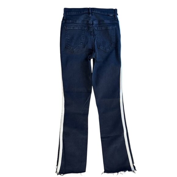 MOTHER Insider Crop Step Fray Guilty Racer Black Womens Sz 24 - Picture 6 of 6